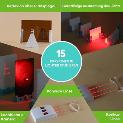 Teenii Optics Science Kit sur l'expérience lumineuse Pour Les Enfants, STEM Physics Lab Set Étudiant