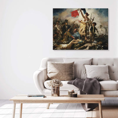 PICANOVA – Eugène Delacroix – Liberty Leading the People 100x75cm – Bild auf Leinwand – Premium Kuns