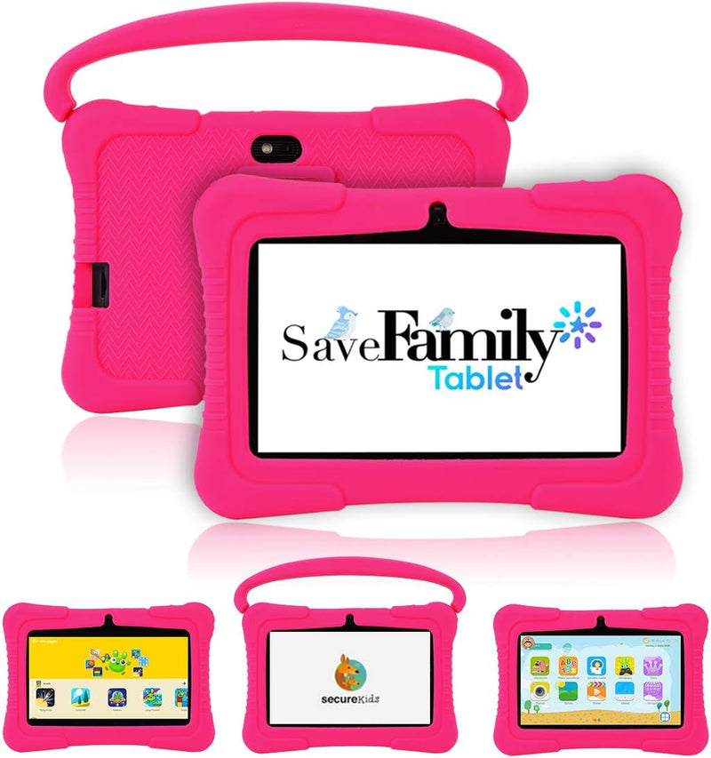 SaveFamily Tablet Kids 7" Tablet mit Kinderbrowser, elterlicher Kontrolle und Inhaltskontrolle, Anti