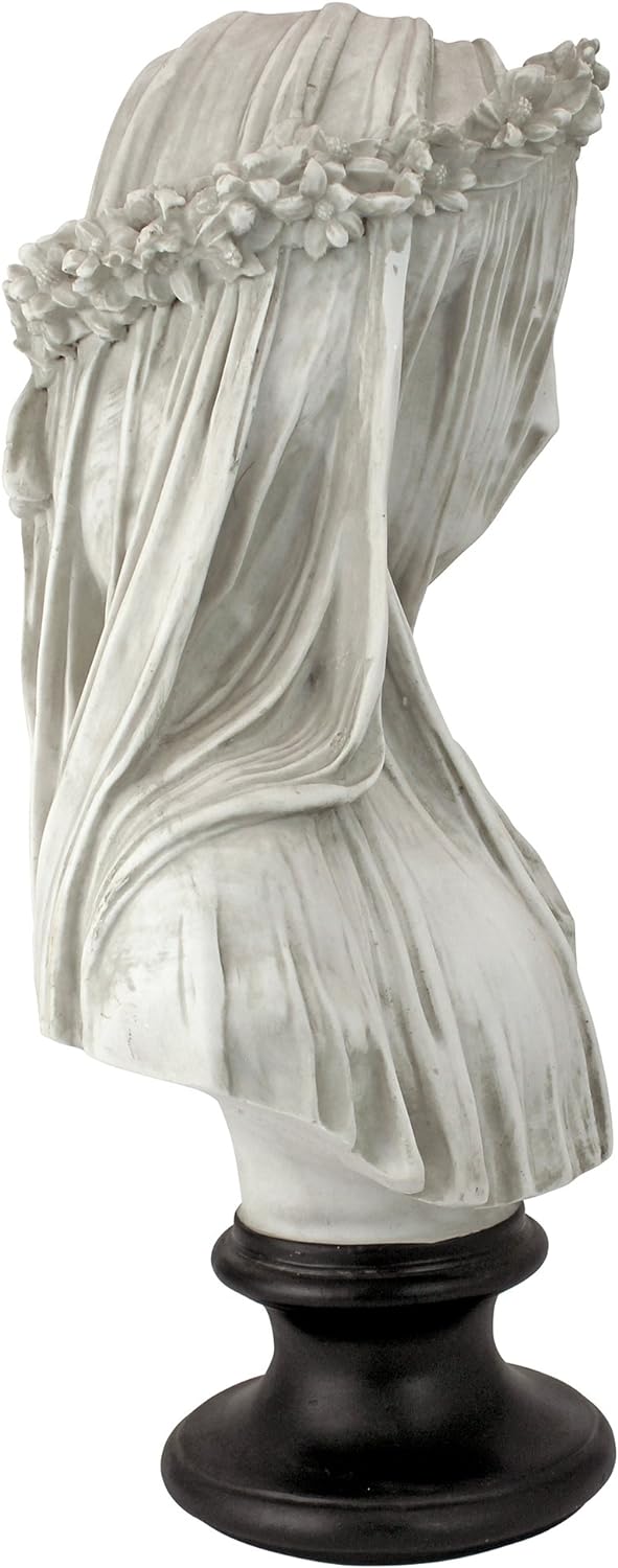 Design Toscano die verschleierte Jungfrau Büstenstatue, Masse: 22,8 cm x15,2 cm x35,5 cm Single, Sin