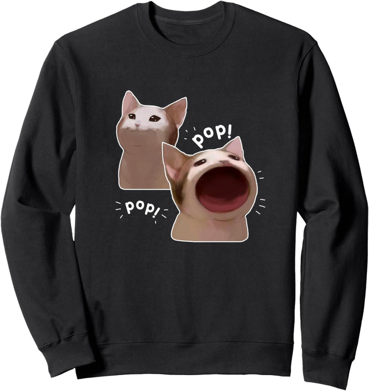 Lustige Pop Cat Meme Sweatshirt