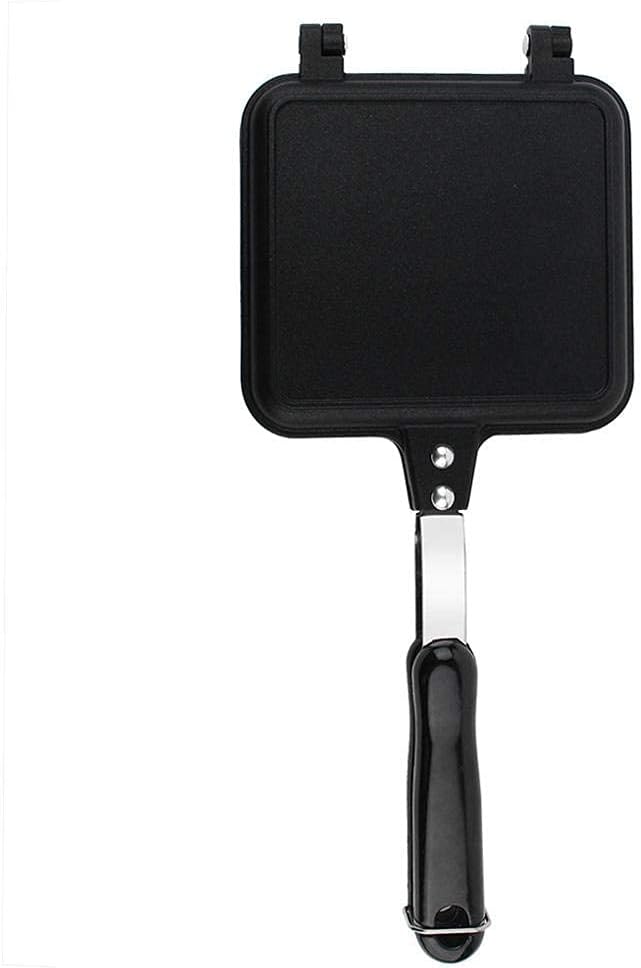 Toasted Sandwich Maker, Aluminium Doppelseitige Sandwich Flip Pan Tortilla Panini Presse für Herd, G