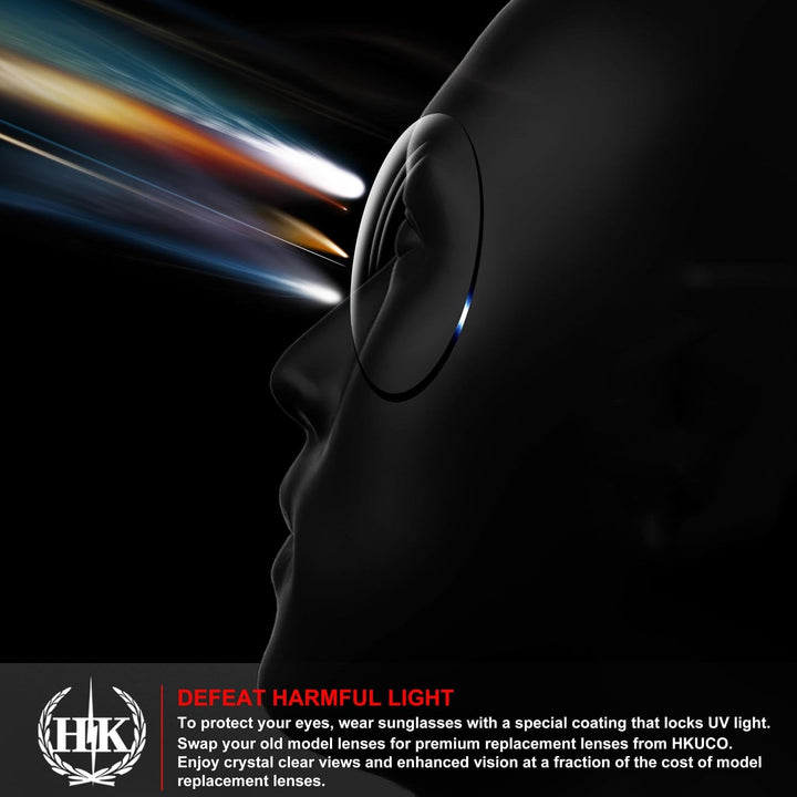 HKUCO Mens Replacement Lenses For Oakley Pit Bull Sunglasses Red/Blue/Black/Emerald Green, Red/Blue/