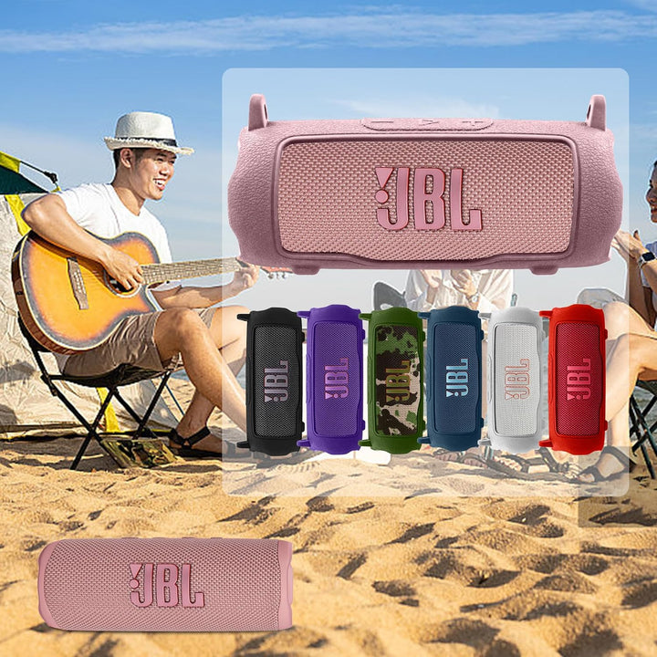 Khanka Silikonhülle für JBL Flip 7 Bluetooth-Lautsprecher Rosa, Rosa