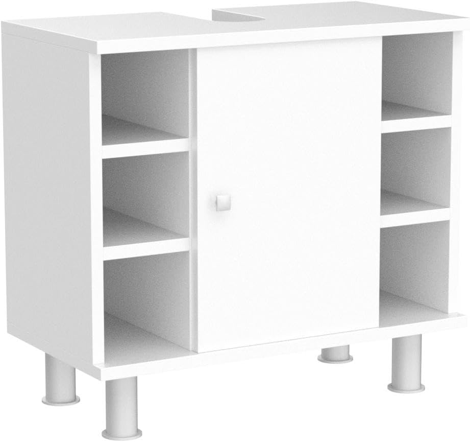 Vicco Waschbeckenunterschrank Fynn, Weiss Hochglanz, 60 x 54 cm Weiss Hochglanz 60 x 54 cm, Weiss Ho