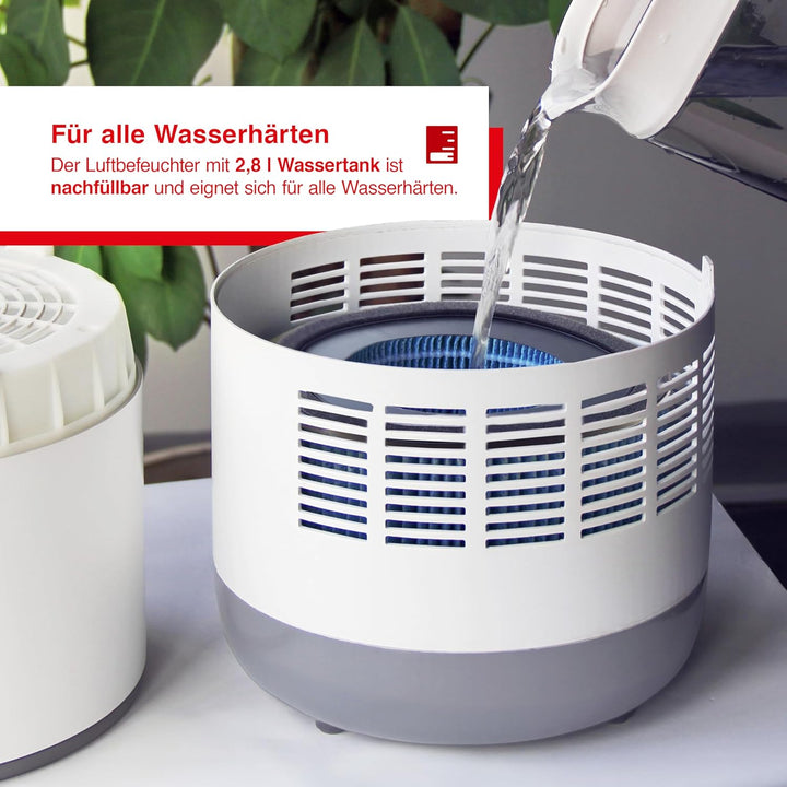 Solis Twist Air 7220 Luftbefeuchter, 4 einstellbare Geschwindigkeiten, Befeuchtungskapazität von 300