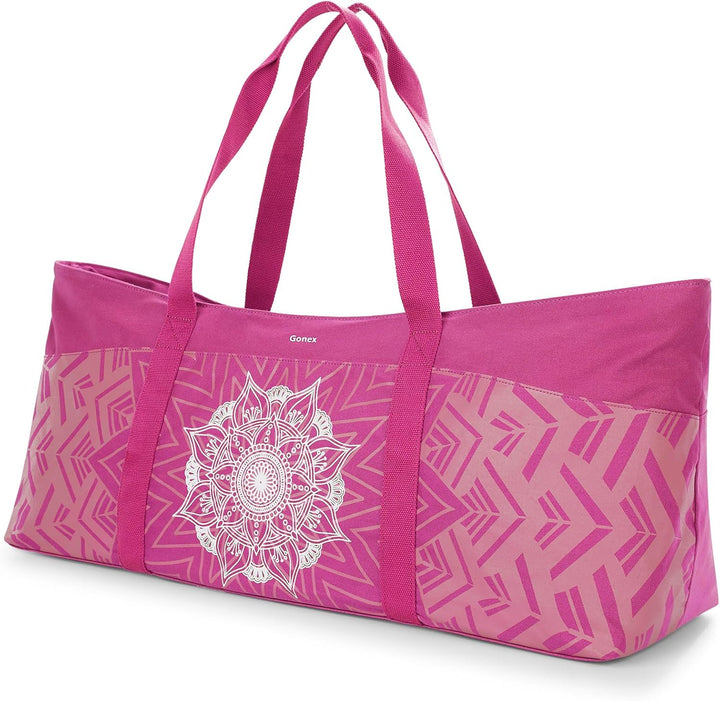 Gonex Yogatasche, Extra Grosse Canvas Sporttasche mit Wasserdichtem Fach & Metallreissverschluss, Fü