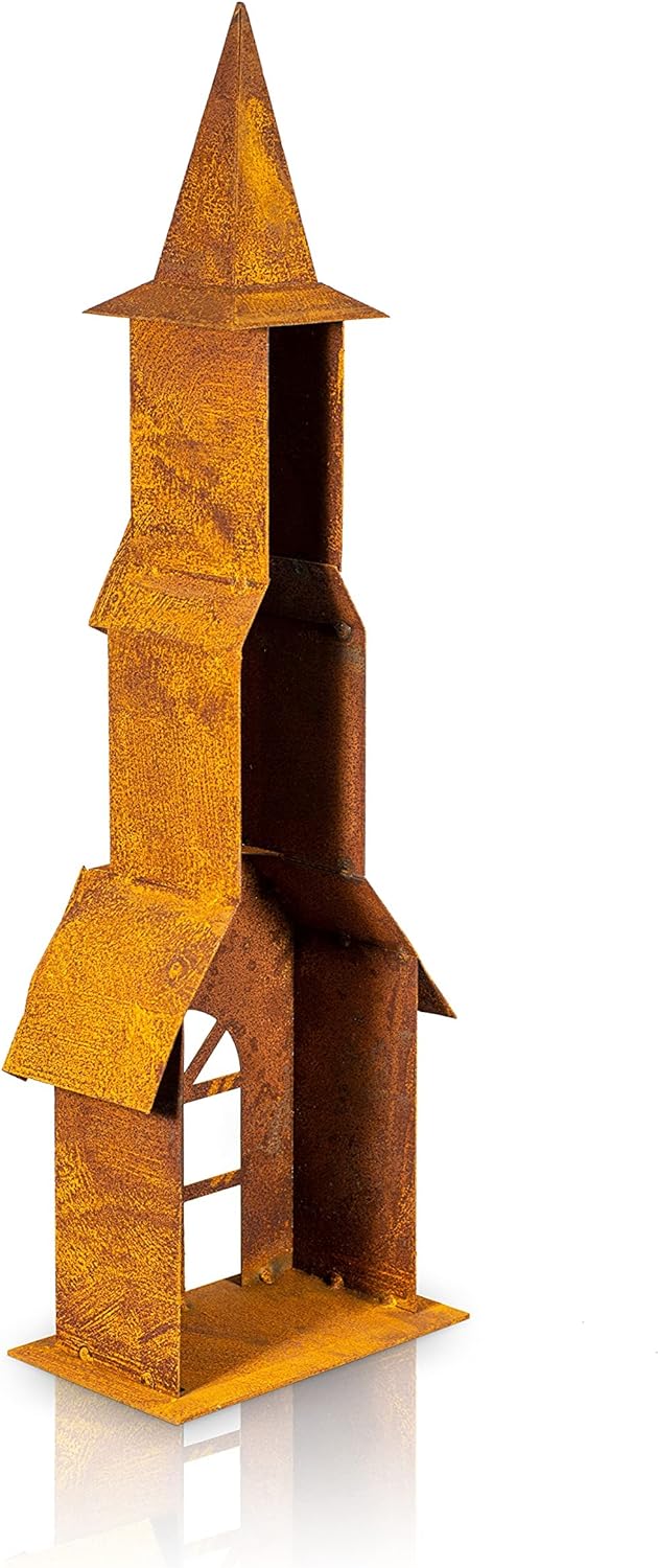 Blümelhuber Kathedrale Deko Skulptur für Garten, Terrasse oder Balkon - Metall Edelrost Garten Deko