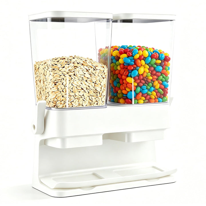 Müslispender 2er Pack, Doppelte 3L Luftdichte Müsli-Speicherkiste, Grosse Kapazität Cereal Dispenser