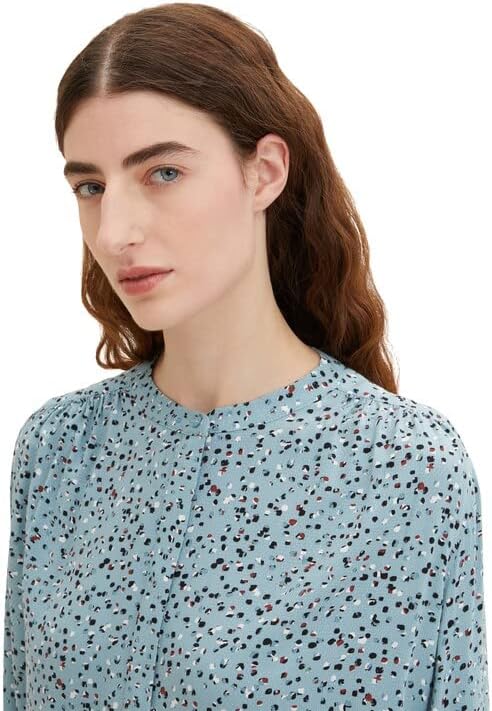 TOM TAILOR Damen Bluse mit Muster 46 30927 - Tourmaline Dot Design, 46 30927 - Tourmaline Dot Design