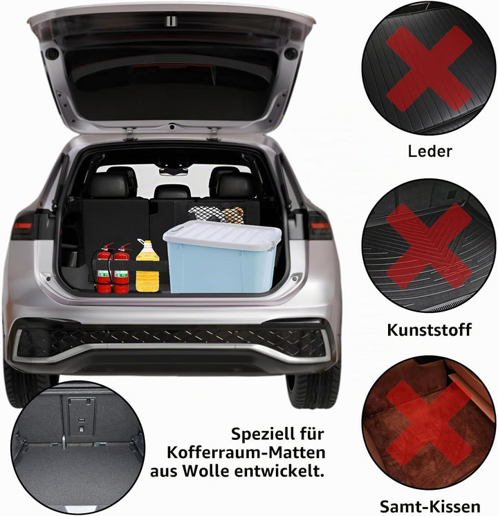 Kofferraum Klett Fixierung Set 3 Kofferraum Organizer Klett 1 Netztasche 2 Elastisches Band mit Klet