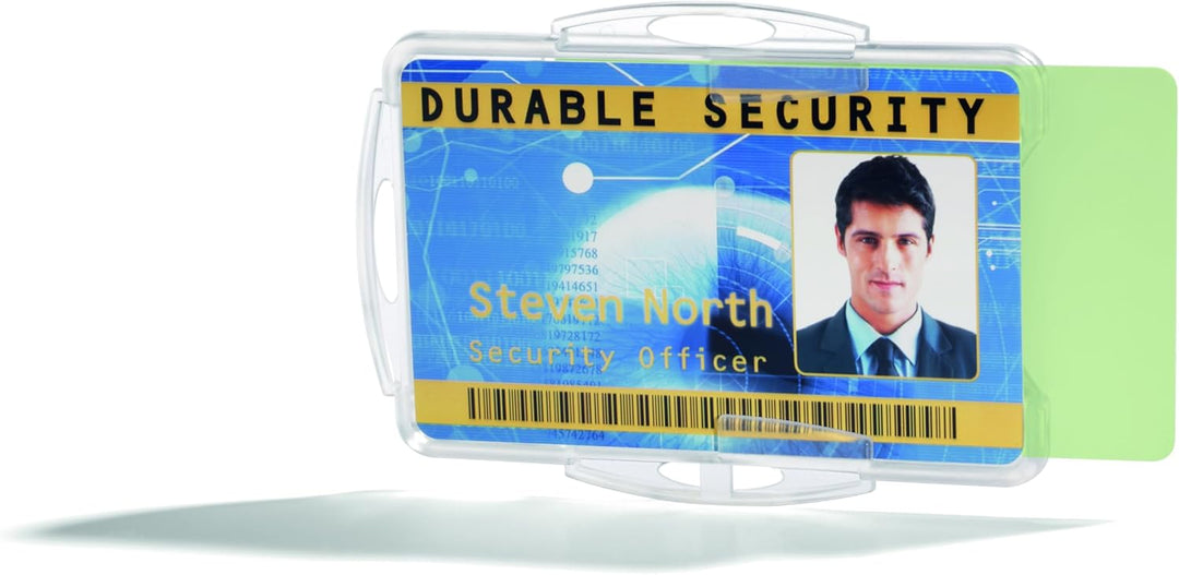 Durable Ausweishalter für 2 Betriebs-/Sicherheitsausweise, im Format 54 x 85 mm, Packung à 10 Stück,