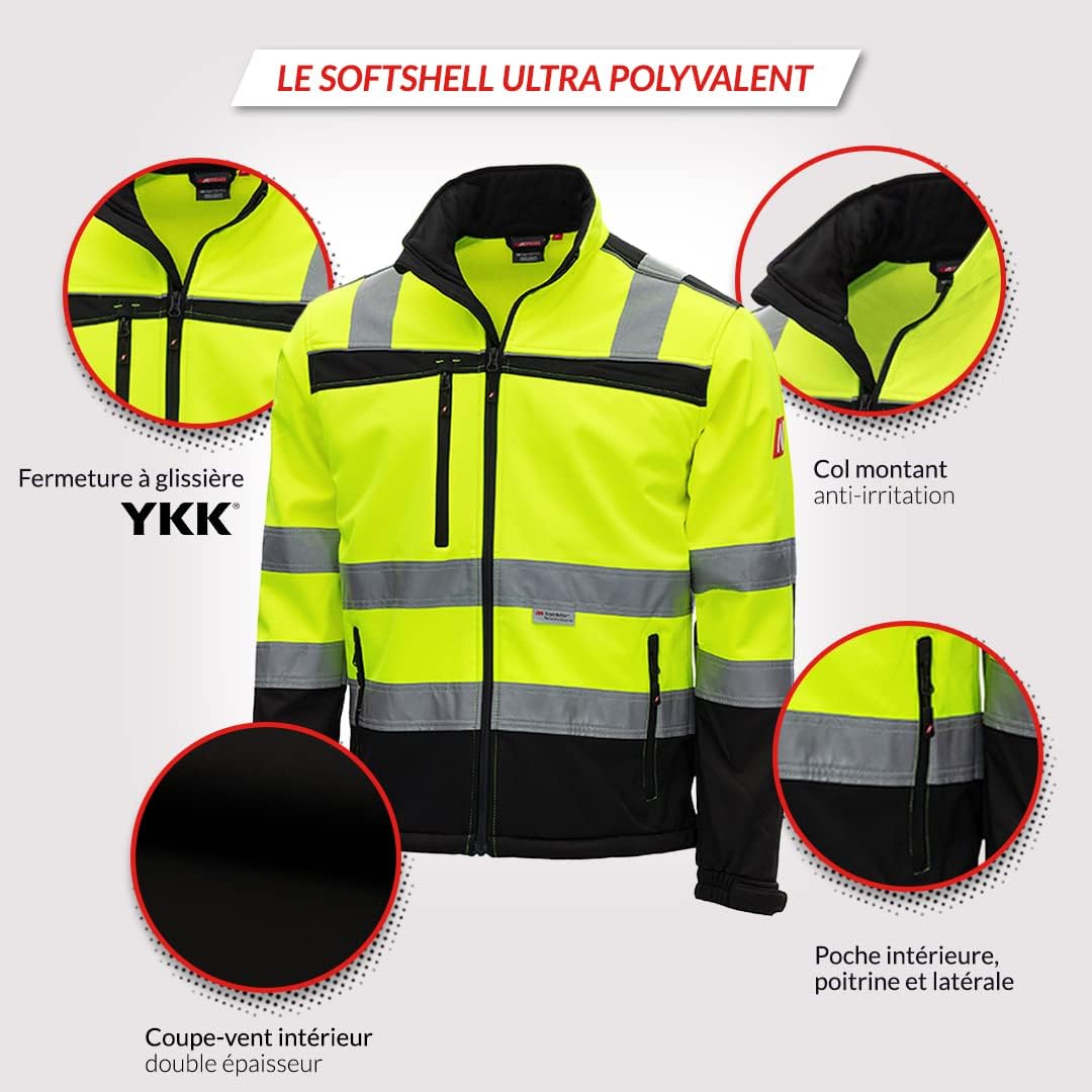 Nitras Herren Nitras Motion Tex Viz A-Linie Mantel S Neongelb, S Neongelb