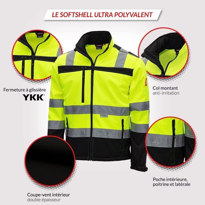 Nitras Herren Nitras Motion Tex Viz A-Linie Mantel S Neongelb, S Neongelb