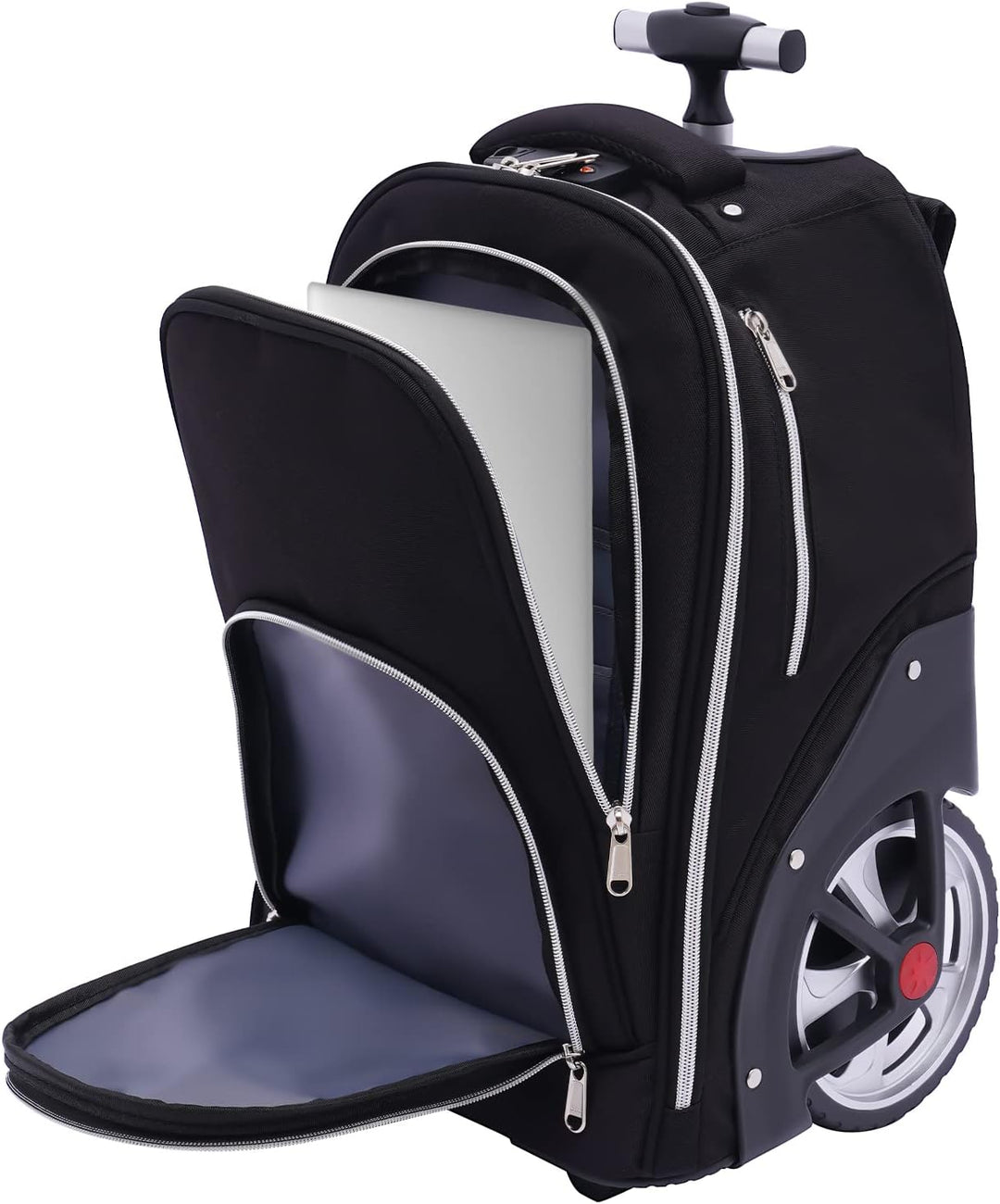 Reisetasche Mit Rollen 2-Rad Trolley Rucksack Business Laptop Tasche Handgepäck Backpack Schlichtes