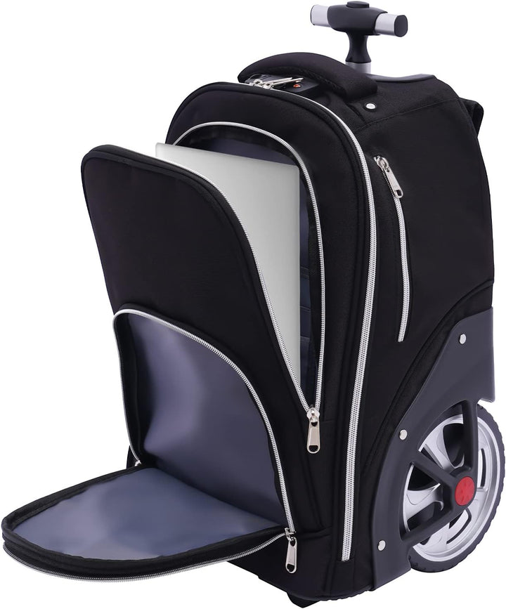 Reisetasche Mit Rollen 2-Rad Trolley Rucksack Business Laptop Tasche Handgepäck Backpack Schlichtes