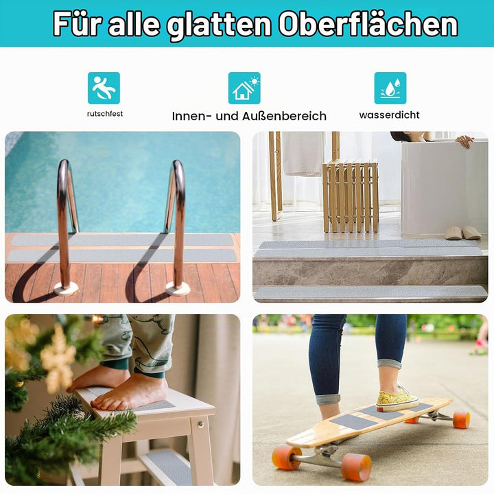 Antirutsch Klebeband Treppe, 10cm*10m, Antirutsch Band Streifen, Antirutschband Selbstklebend, Verhi