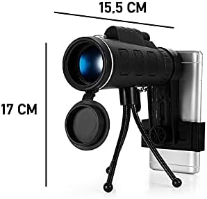 MikaMax - mm - Phone Telescope - Telefon Monokular - Stativ - Verstellbare Halterung - Abmessungen: