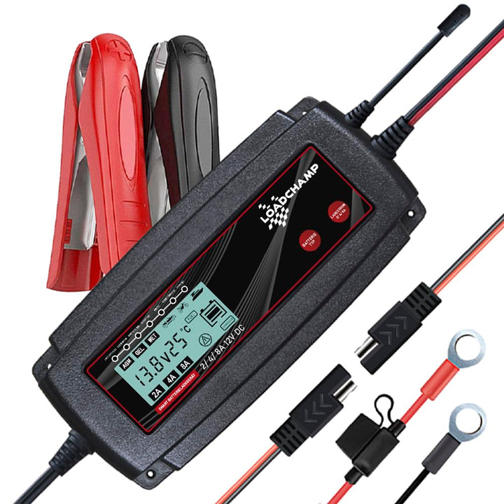 Loadchamp LC-800 Automatik Batterie Ladegerät 2A/4A/8A 12V Batterie-ladegerät Akku, 8A 12V