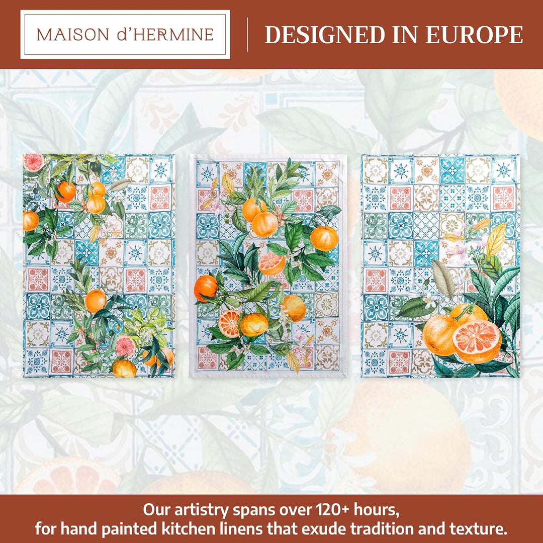 Maison d' Hermine Küchenhandtuch, 100% Baumwolle Set von 3, 50 cm x 70 cm Küchenhandtücher Tischgesc
