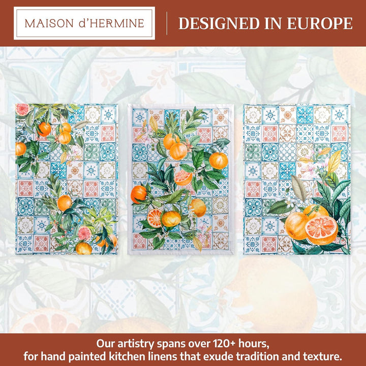 Maison d' Hermine Küchenhandtuch, 100% Baumwolle Set von 3, 50 cm x 70 cm Küchenhandtücher Tischgesc