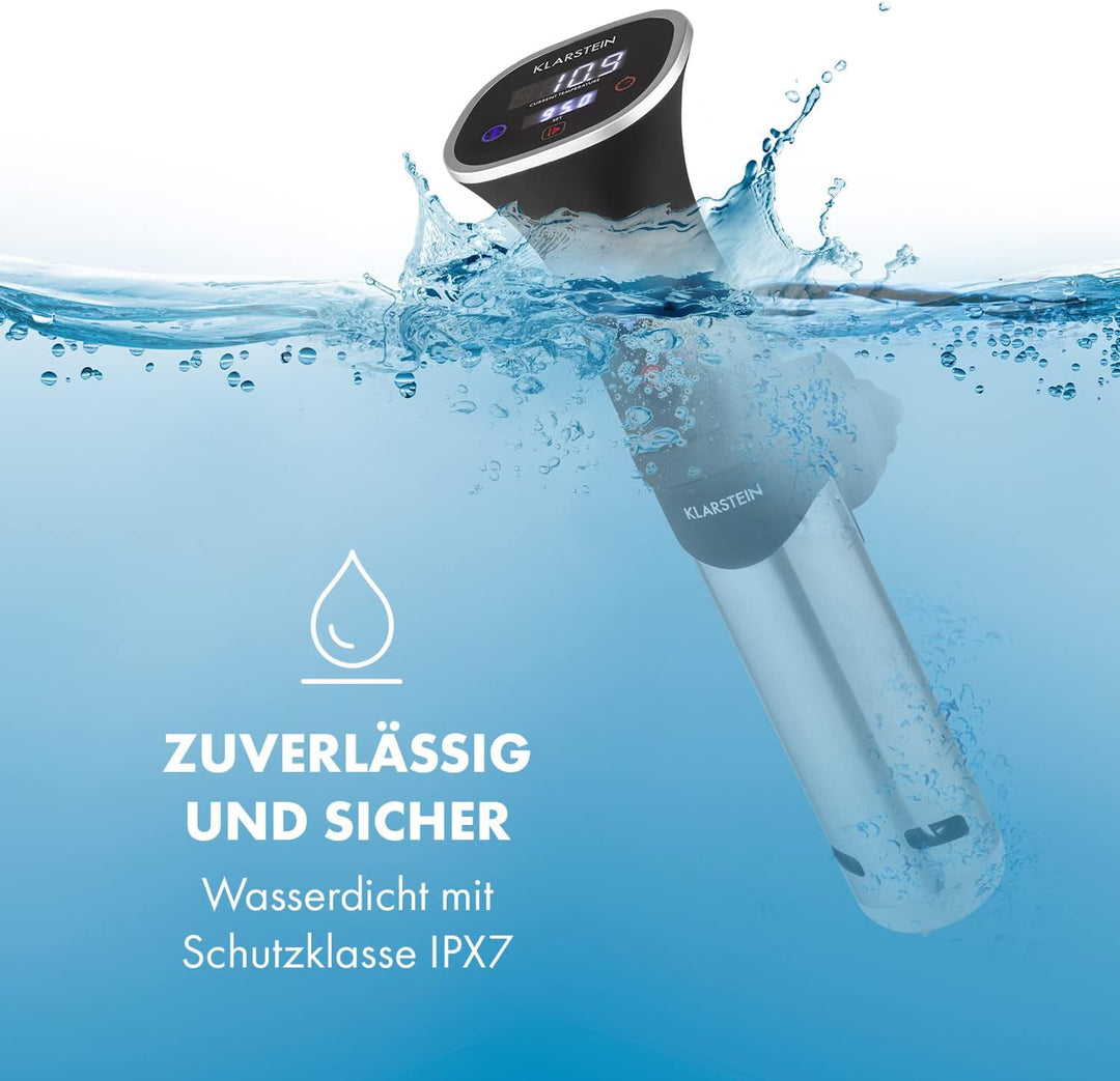 Klarstein Sous Vide Garer, Effizienter Sous Vide Stick, Sous-Vide-Garer, Sous Vide Garer Stick, 1200