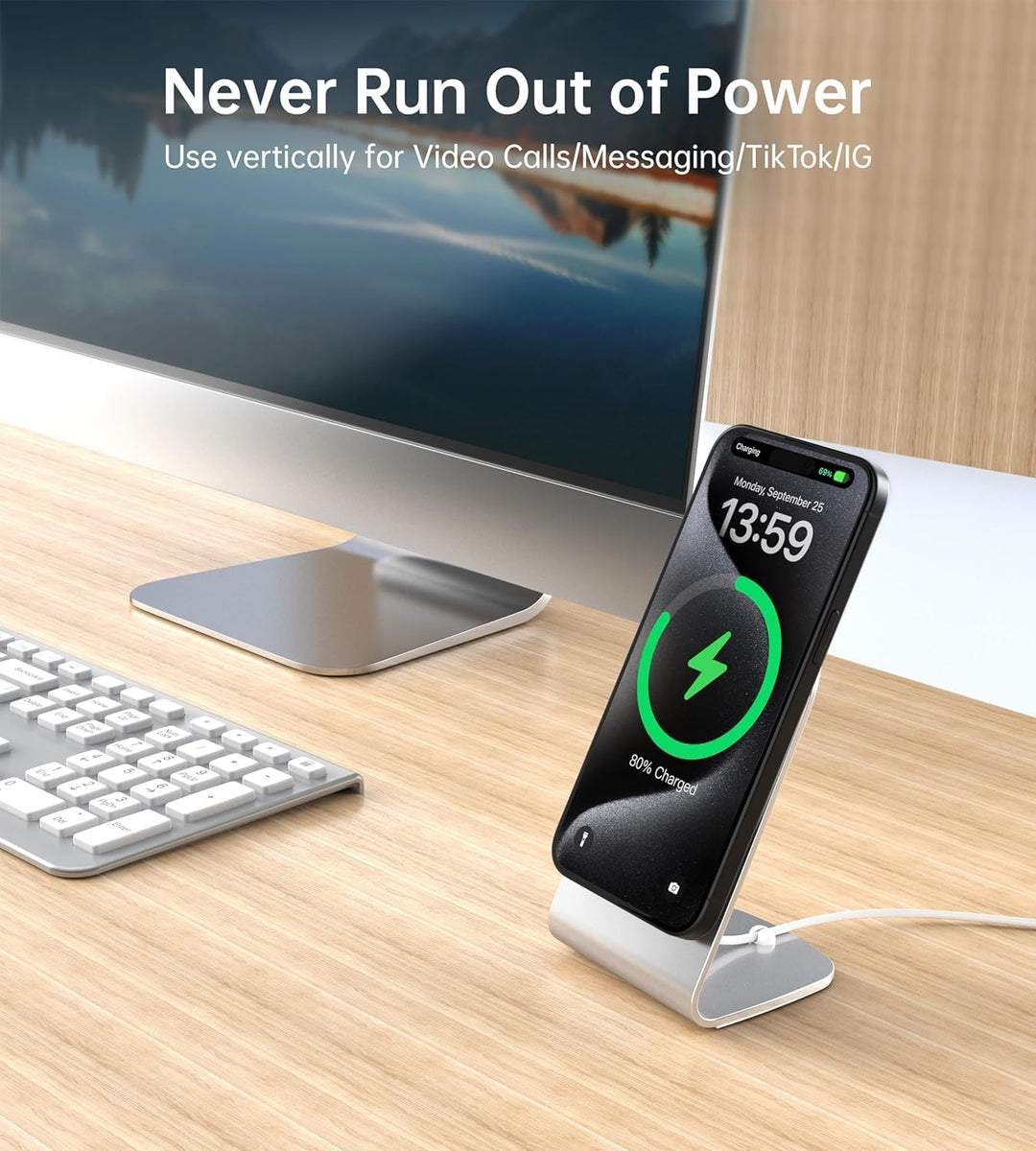 Wireless Charger Kompatibel mit Magsafe Ladegerät,iPhone ladestation,induktive ladestation,magnetisc