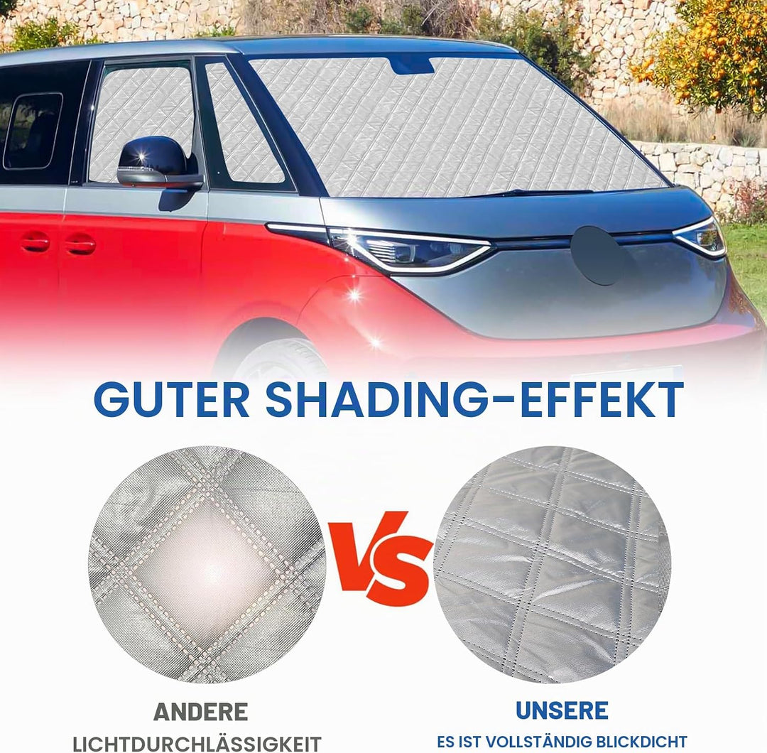 Thermomatte Fahrerhaus Innen Kompatibel mit VW ID Buzz 2022-2026, 5PCS SWB Faltbare Isolierte Sonnen