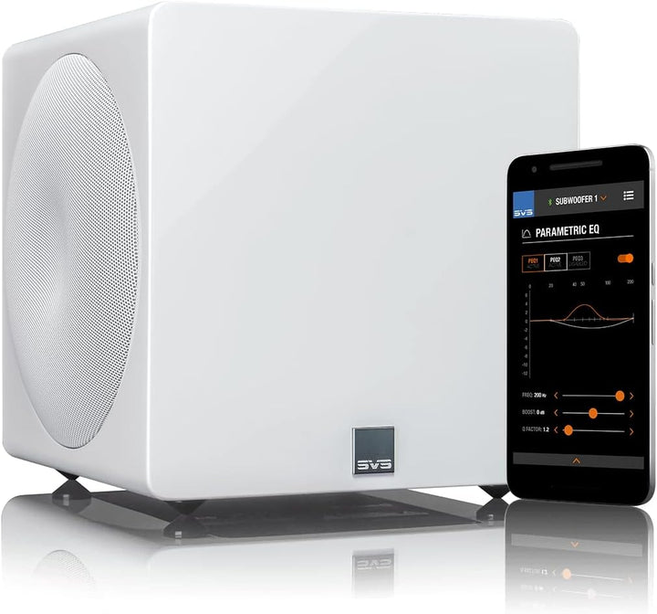 SVS 3000 Mikroversiegelter Subwoofer mit voll aktiven Dual-Treibern (20,3 cm (8 Zoll), Piano Gloss W