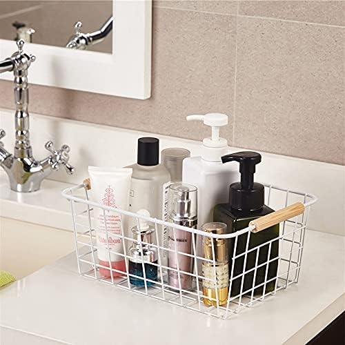 ZRAZ Kitchen Wire Baskets Farmhouse Decor Metal Food Storage Organizer,Household Refrigerator Bin wi