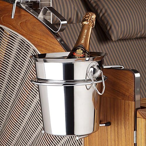 Getränke-Kühler für Champagner, Wein Sekt Flaschen Tisch mit Halterung/Eiswürfelbehälter aus Edelsta