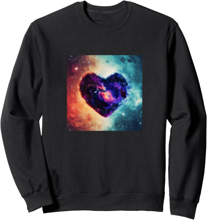 Valentinstag Liebe Herz Galaxy Freundin Verlobte Frau Sweatshirt