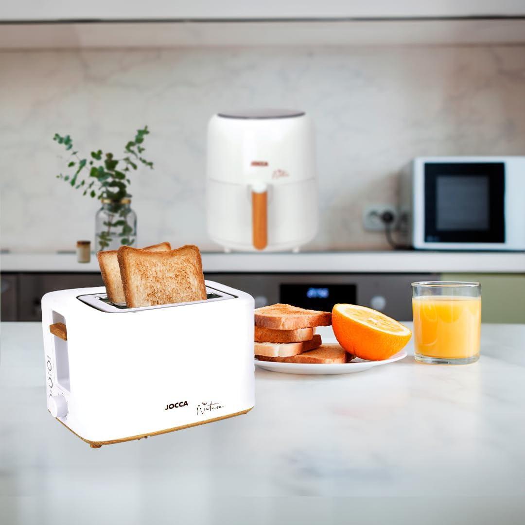 JOCCA - Toaster mit 2 Scheiben, Nature-Linie Toaster / 7 Toaststufen/Auftauen, Aufwärmen und Abbrech