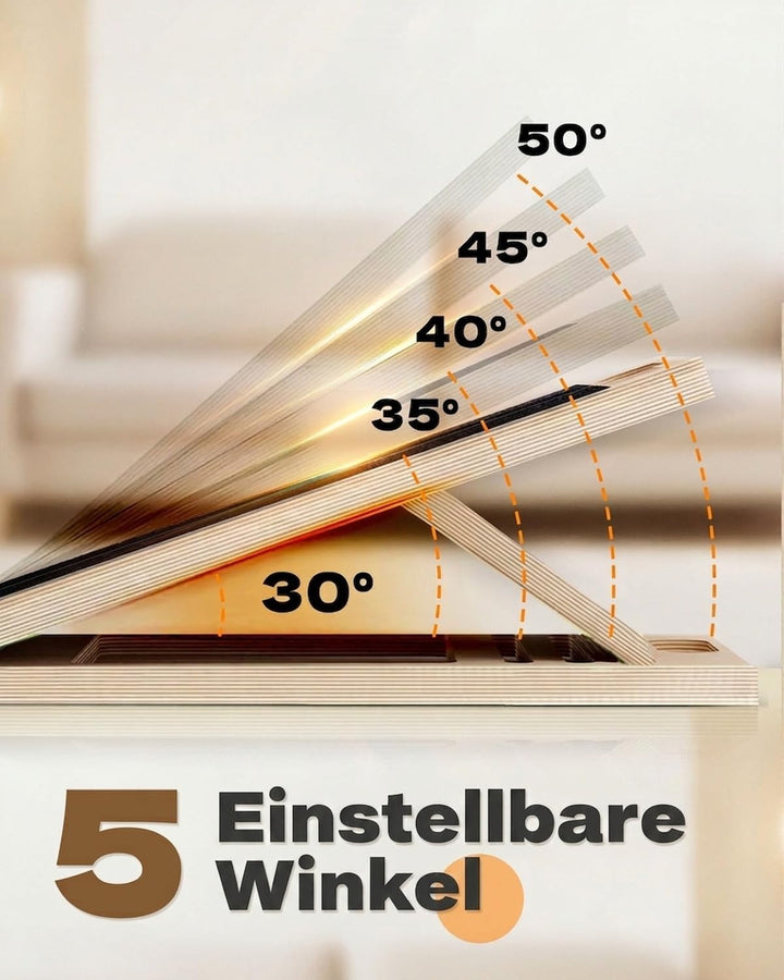 5-stufige Verstellung Wadendehner Schrägbrett, Holz Verstellbar Slant Board mit 20°–45° Winkeln ruts