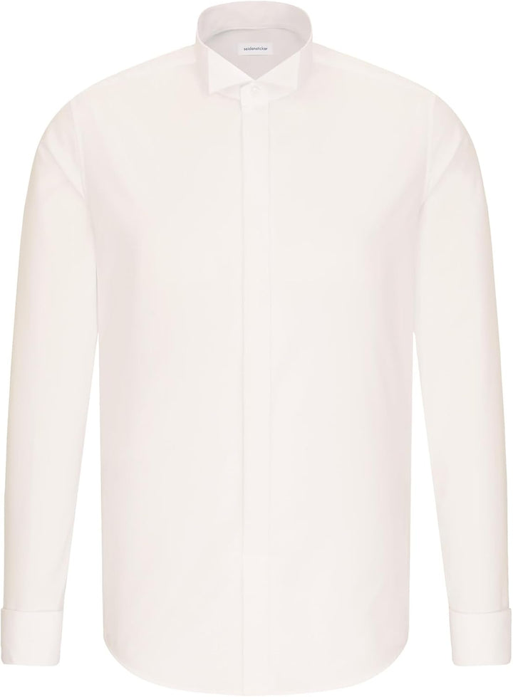 Seidensticker Herren Shaped Bügelfrei Kläppchen Kragen Langarm Umschlagmanschette Businesshemd 43 We