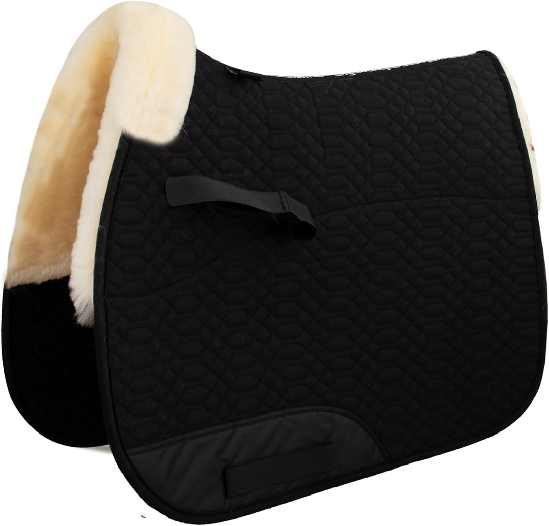 Engel Reitsport Lammfell Schabracke Half Lined SCHABRA1-VSS-SCH-MED Steppstoff schwarz Fell med. Vie