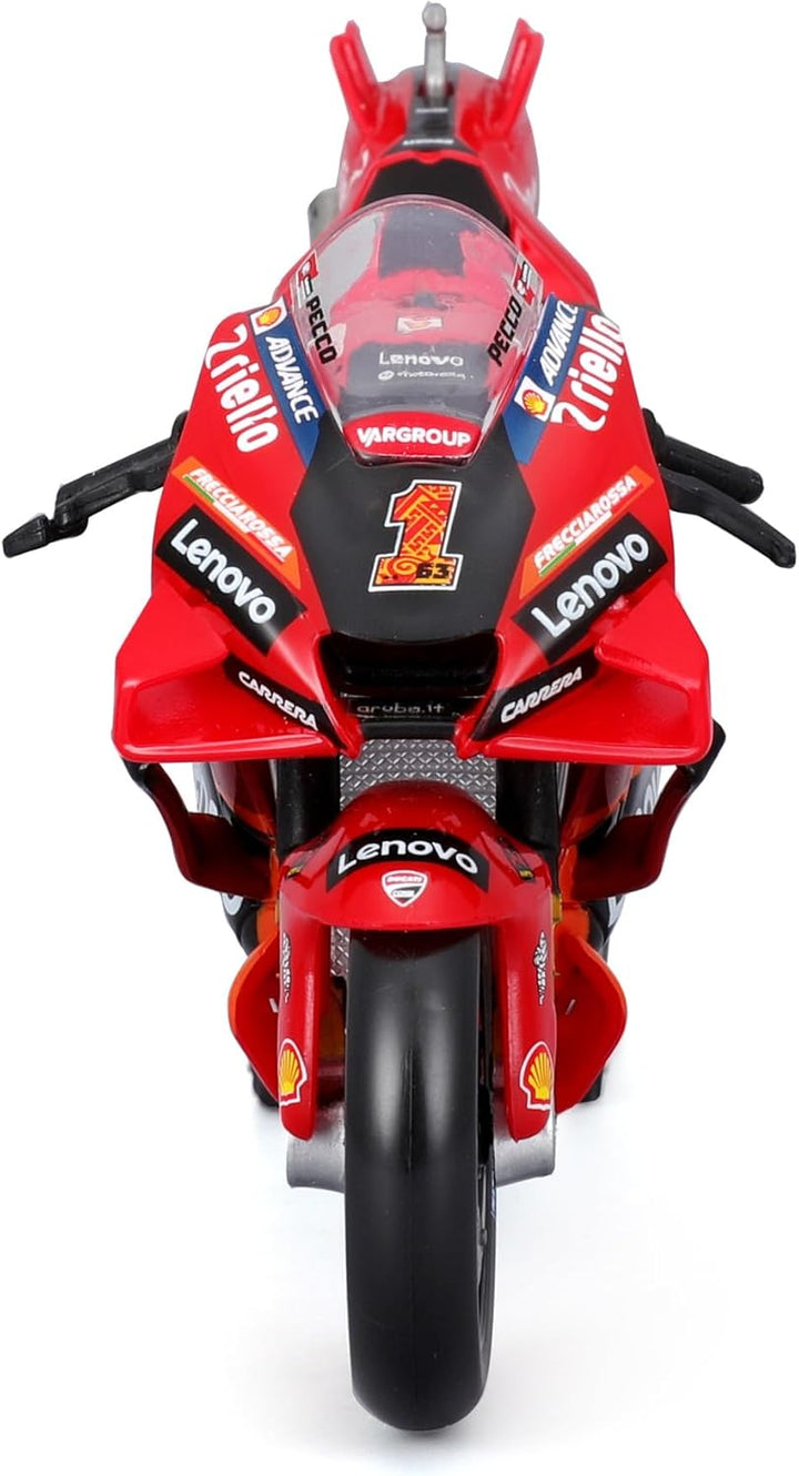 Bburago 1:18 Massstab 36396 – Ducati Desmosedici GP23 Motorrad Moto GP – #1 F. Bagnaia