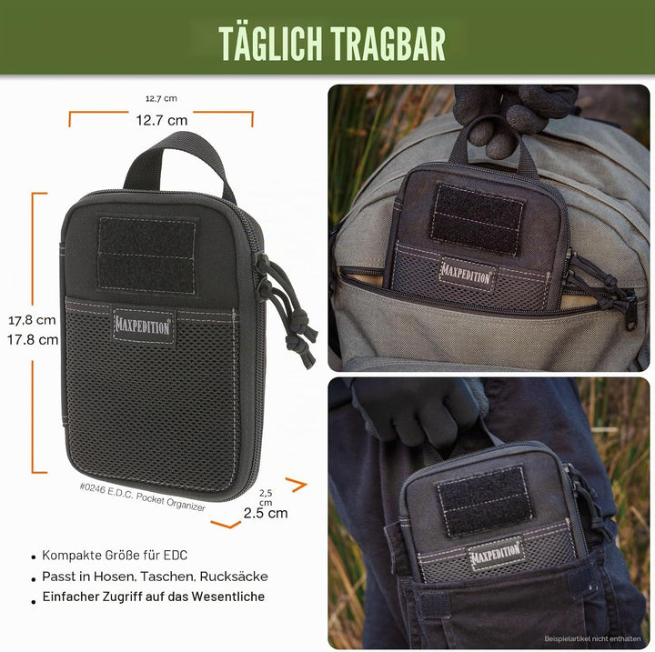 Maxpedition E.d.c. Pocket Organizer Tasche Standard-Grösse Schwarz, Standard-Grösse Schwarz