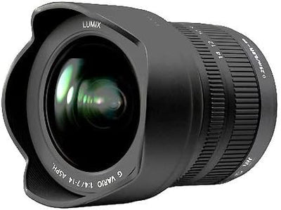 Panasonic H-F007014E LUMIX G Vario Superweitwinkel 7-14 mm F4.0 ASPH. Objektiv (14-28 mm KB) schwarz