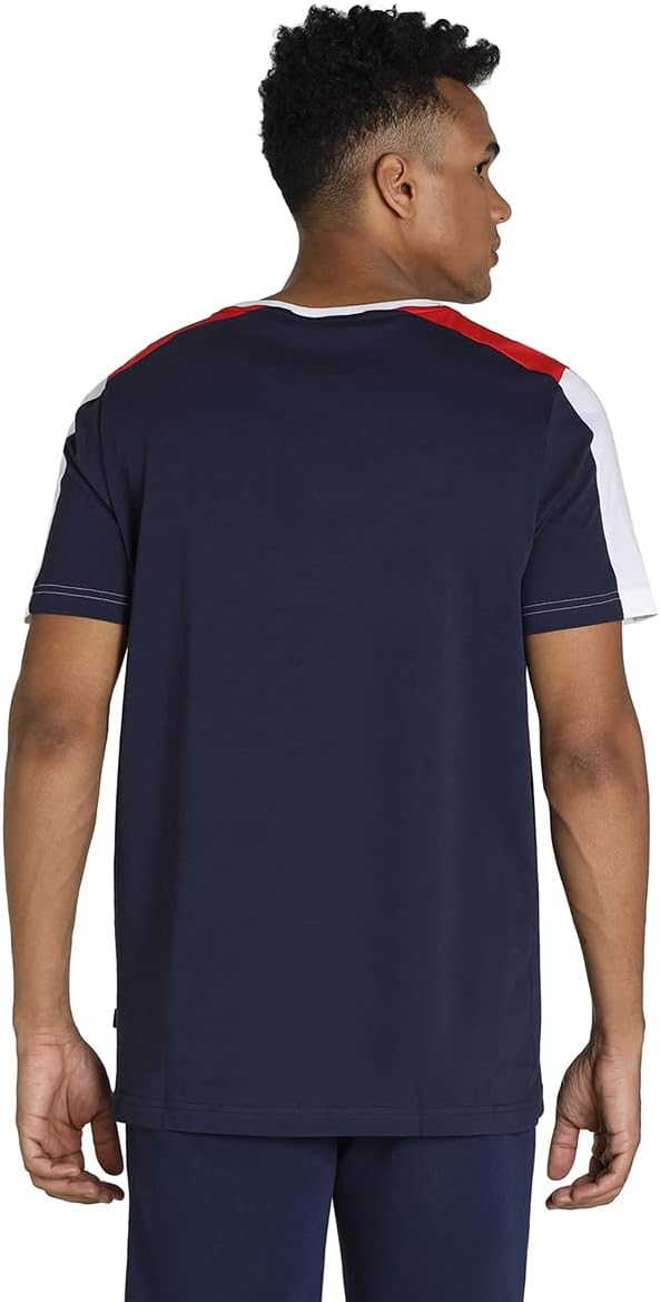 PUMA Herren ESS+ Block Tee Tshirt (1er Pack) S Blau, S Blau