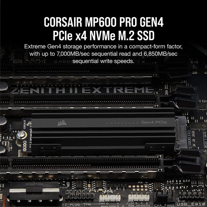 Corsair 1 TB MP600 PRO Gen4 PCIe x4 NVMe M.2 SSD Festkörper-Laufwerk- TLC NAND mit hoher Dichte - Al