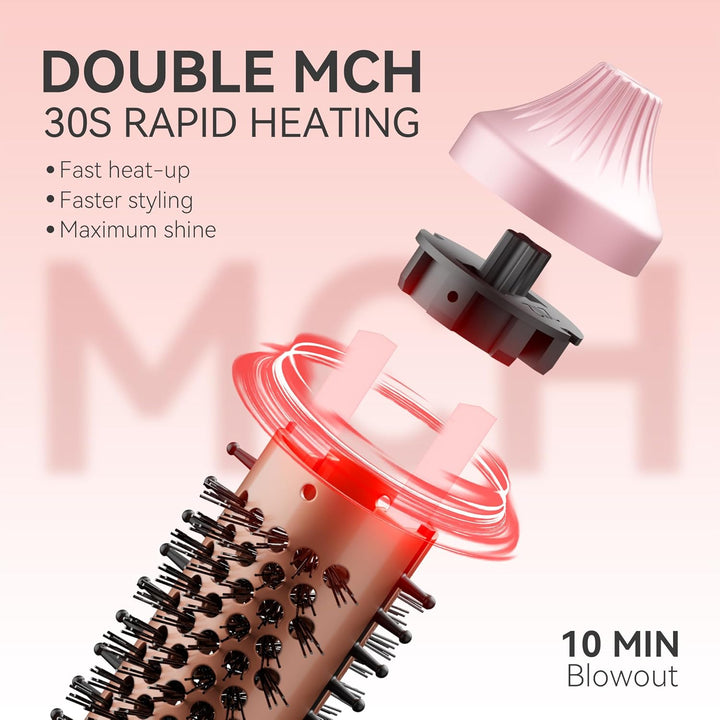 Thermobürste, MINI Thermal Brush, 27mm Heisse Bürste für Blowout-Effekt, Tourmalin-Keramik-Ion-Locke