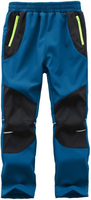 Zzkouine Kinder Softshellhose Schneehose Thermohose Hosen Jungen Mädchen Winterhose Outdoorhose Wand