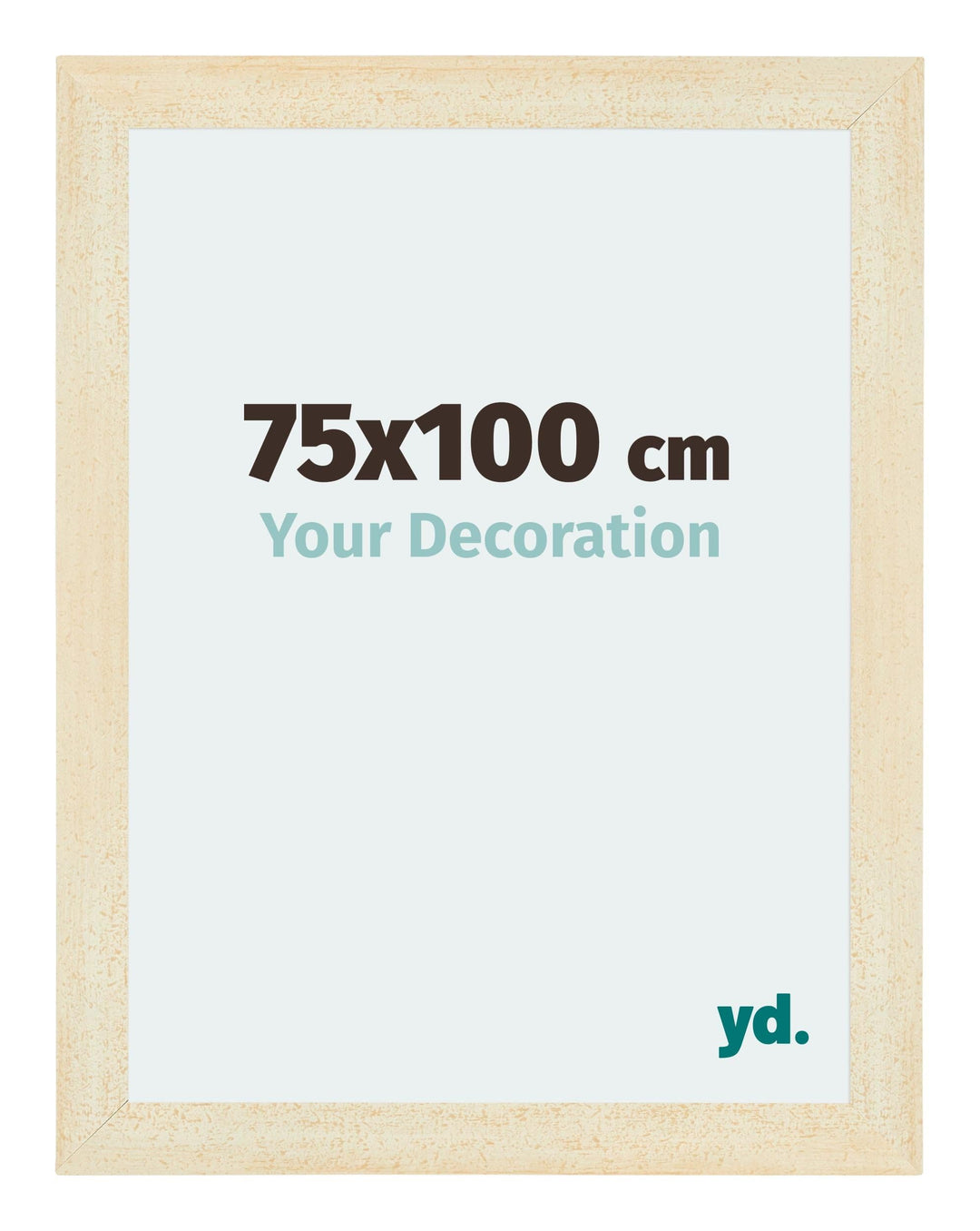 yd. Your Decoration - Bilderrahmen 75x100 cm - Sand Gewischt - Billderrahmen aus MDF mit Acrylglas -