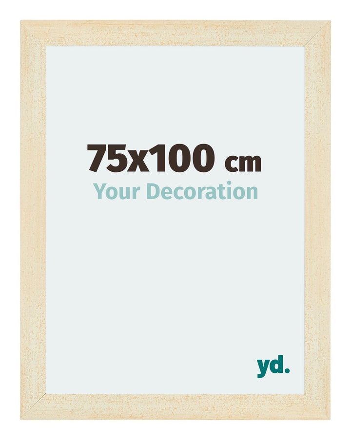 yd. Your Decoration - Bilderrahmen 75x100 cm - Sand Gewischt - Billderrahmen aus MDF mit Acrylglas -