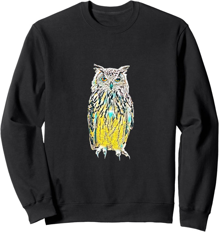 Eule Raubvogel Motiv Vögel Tiere Krallen Schnabel Eulen Sweatshirt