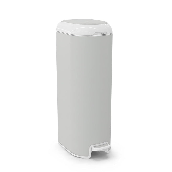 Diaper Genie Platinum Edelstahl Windeleimer mit Fusspedal, neuartiges System mit abreissbaren Beutel