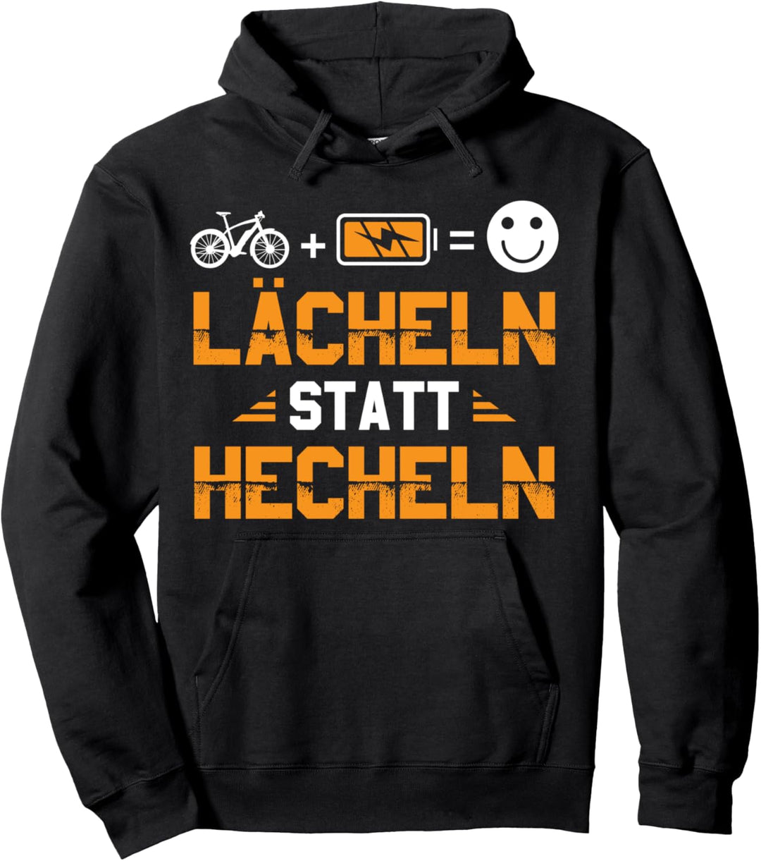 E-Bike Lächeln Statt Hecheln Elektro Fahrrad Lustig Pullover Hoodie