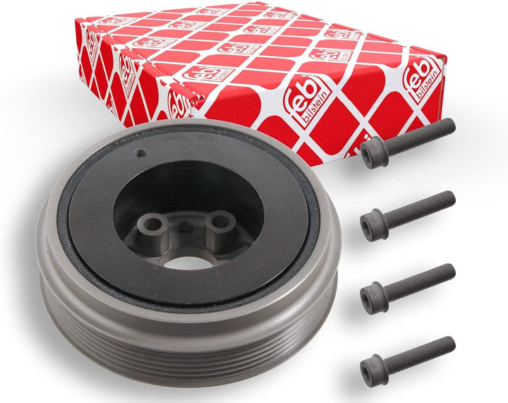 febi bilstein 33555 Riemenscheibe (entkoppelt) für Kurbelwelle, mit Schrauben , 1 Stück