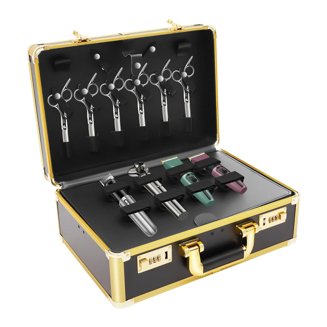 Friseurkoffer Friseursalon Koffer Tragbarer Barber Case Stylist Werkzeugkasten mit Sicherheitsschlos